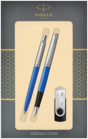 Zestaw Duo pióro wieczne i długopis Parker Jotter Originals z pendrive USB GoodRam (opakowanie BLR)