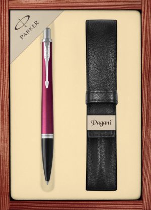 Zestaw długopis Parker Urban Core z etui Pagani w ekskluzywnej kasetce drewnianej