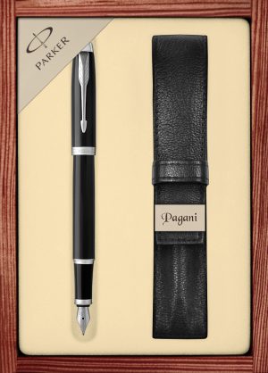 Zestaw pióro wieczne Parker IM Core z etui Pagani w ekskluzywnej drewnianej kasetce