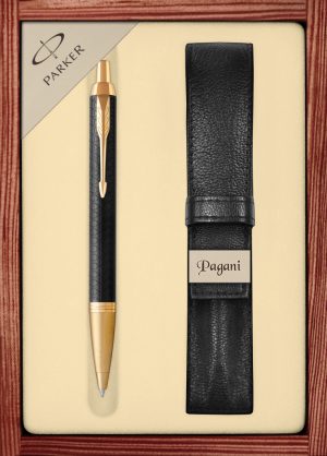 Zestaw długopis Parker IM Premium z etui Pagani w ekskluzywnej drewnianej kasetce