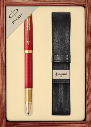 Zestaw pióro kulkowe Parker IM Premium z etui Pagani w ekskluzywnej drewnianej kasetce