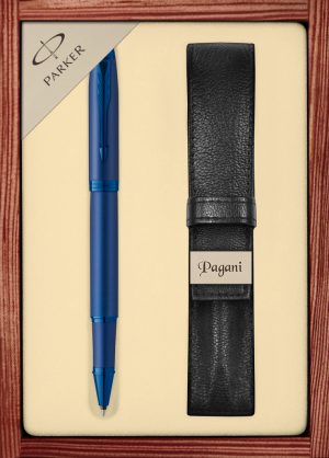 Zestaw pióro kulkowe Parker IM Professionals Monochrome z etui Pagani w ekskluzywnej drewnianej kasetce