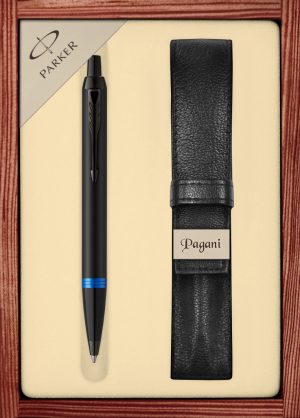Zestaw długopis Parker IM Professionals Vibrant Rings z etui Pagani w ekskluzywnej drewnianej kasetce