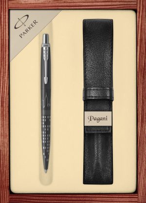 Zestaw długopis Parker Jotter New York z etui Pagani w ekskluzywnej kasetce drewnianej