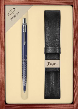 Zestaw długopis Parker Jotter Sydney z etui Pagani w ekskluzywnej drewnianej kasetce