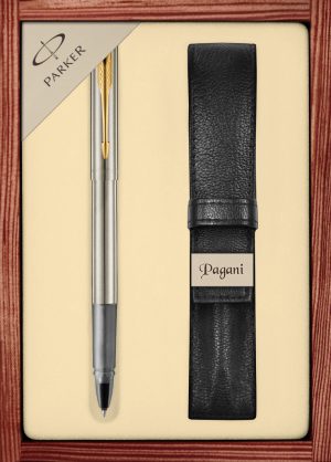 Zestaw pióro kulkowe Parker Vector XL Excellent Stalowy GT z etui Pagani w ekskluzywnej kasetce drewnianej