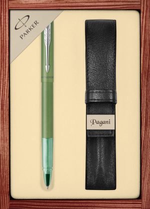 Zestaw pióro kulkowe Parker Vector XL Green z etui Pagani w ekskluzywnej kasetce drewnianej
