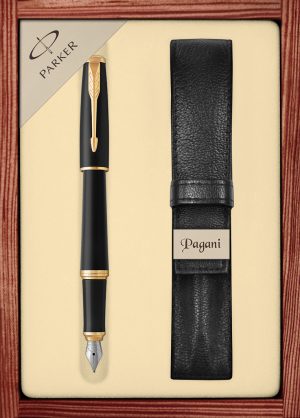 Zestaw pióro wieczne Parker Urban Core z etui Pagani w ekskluzywnej kasetce drewnianej